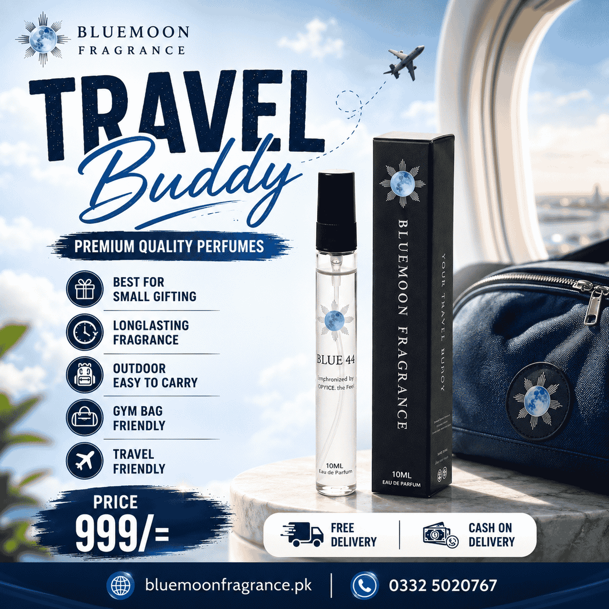 Best Budget-Friendly Perfume Gift Ideas in Pakistan | BlueMoon Travel Buddy Rs. 999