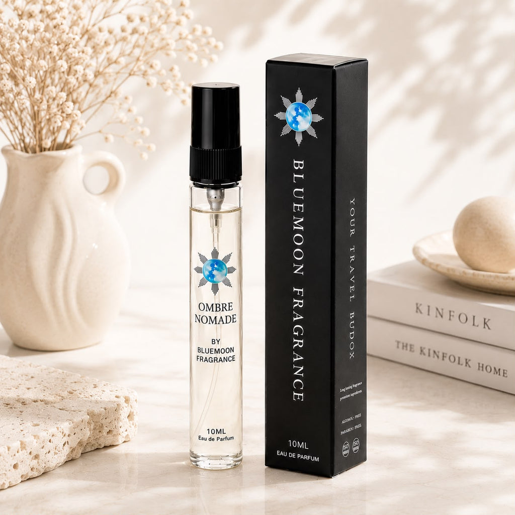 Travel Buddy Ombre Nomade 10ml premium pocket perfume bottle, Sleek shatterproof 10ml Ombre Nomade perfume, Long lasting 12 hours beast mode perfume Ombre Nomade travel buddy.