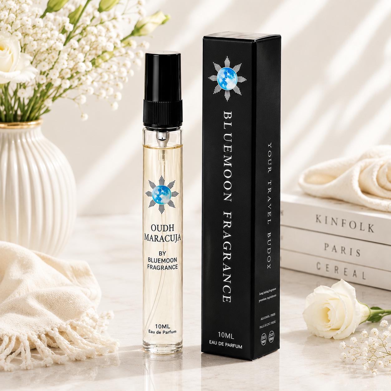 Travel Buddy Oud Maracuja 10ml premium pocket perfume bottle inspired by Maison Crivelli luxury niche gift Pakistan