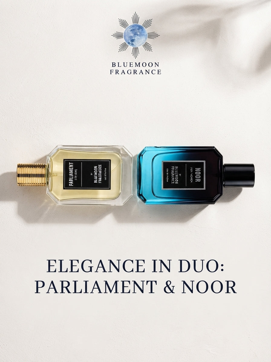 BlueMoon Fragrance Couple Bundle - Parliament for Men & Noor for Women 50ml Eau de Parfum