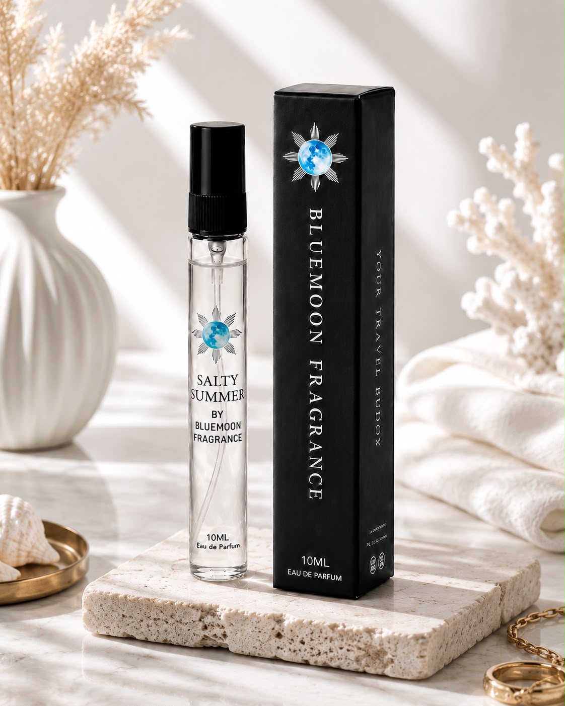 Travel Buddy Salty Summer 10ml premium pocket perfume bottle inspired by Orto Parisi Megamare by BlueMoon Fragrance Pakistan