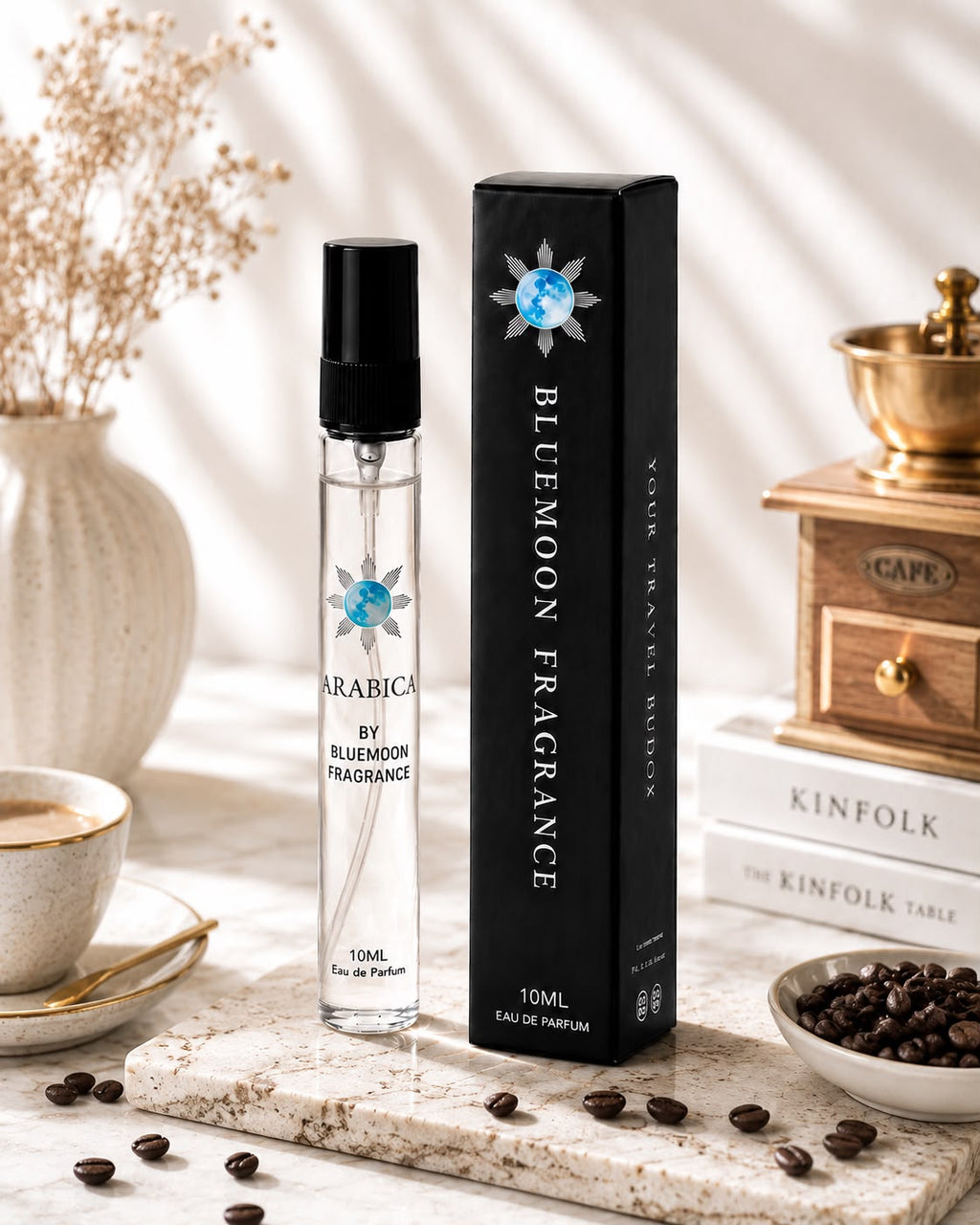 Travel Buddy Arabica 10ml premium pocket perfume bottle inspired by Lattafa Khamrah Qahwa by BlueMoon Fragrance Pakistan