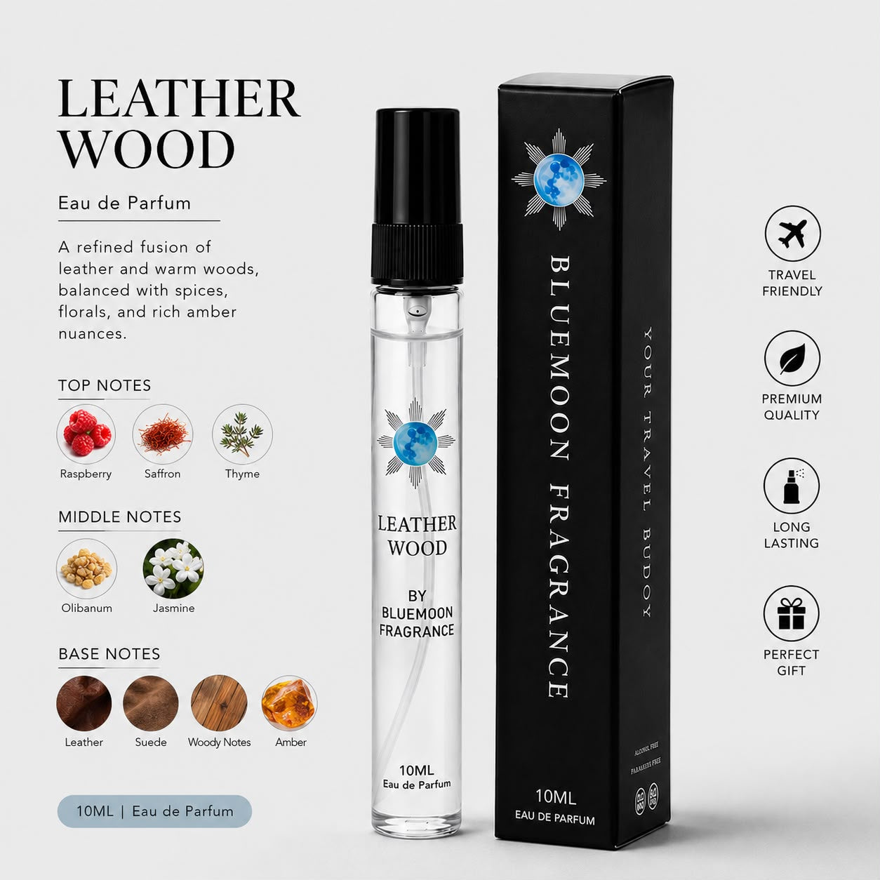 Long lasting 12 hours performance Leather Wood travel perfume oil concentrate with Free Shipping and Cash on Delivery across Pakistan